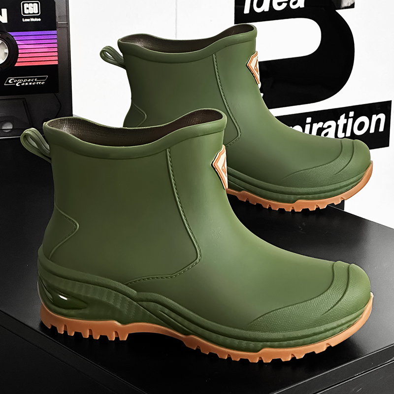 Men'S Mountain Biking Shoes - Men's Rain Boots Outdoor Wear-Resistant Mountaineering