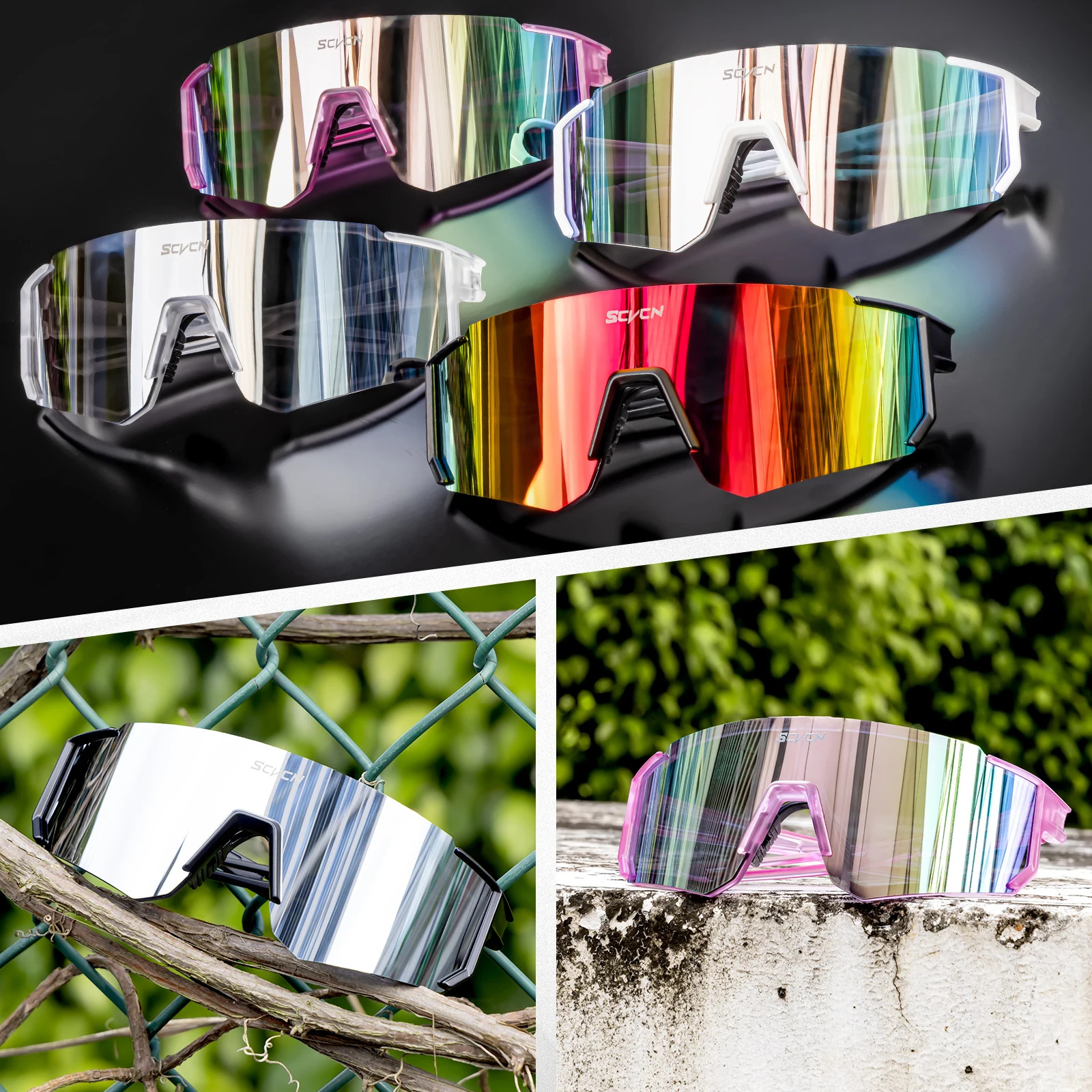 SCVCN New Photochromic Cycling - Mountain Biking Sunglasses ulasan dan harga