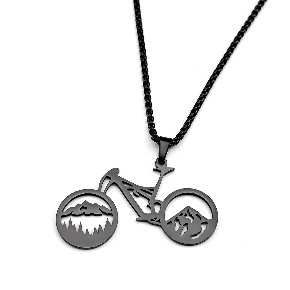 Bicycle Mountain Pendant Neckl - Mountain Biking Gifts ulasan dan harga