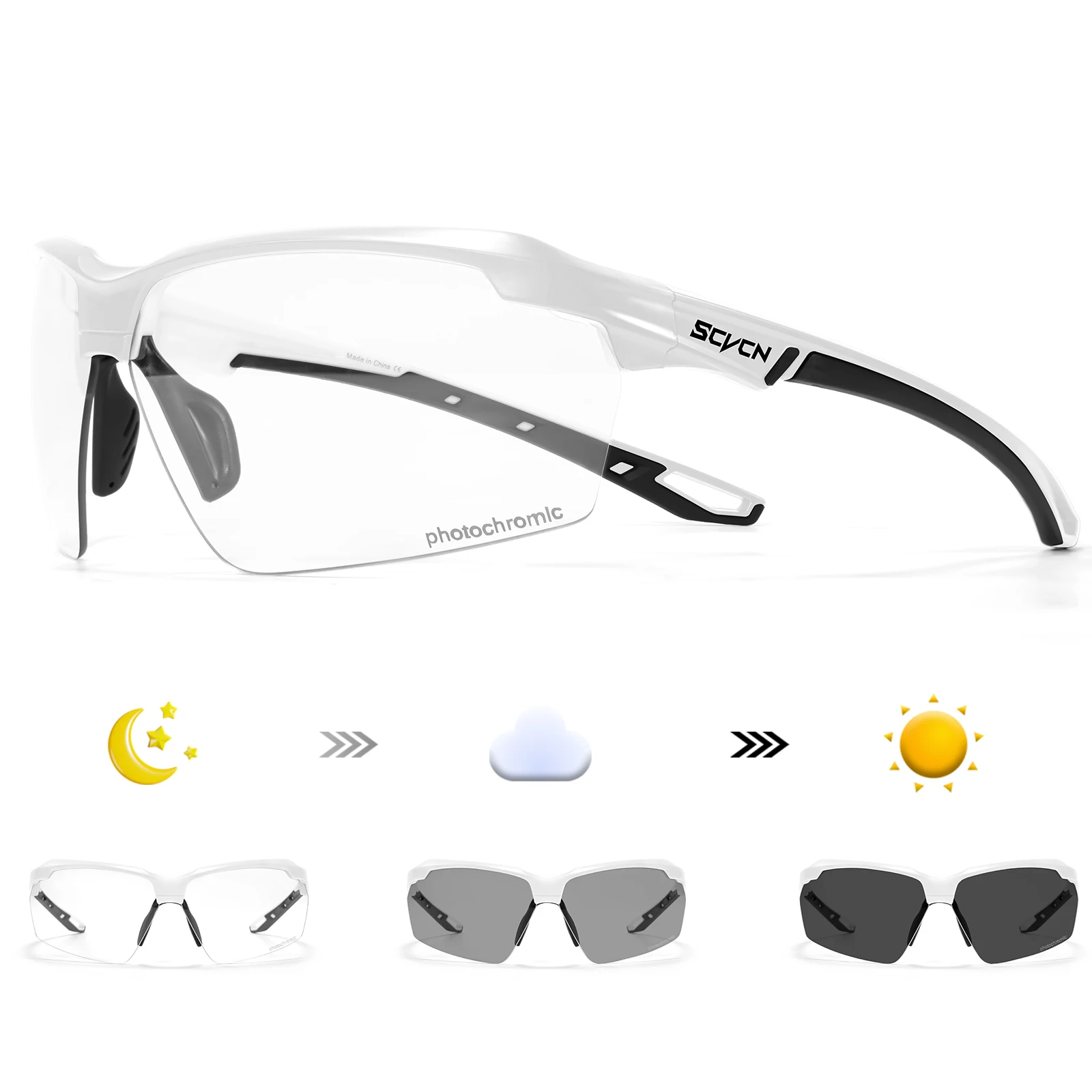 SCVCN Photochromic Cycling Sun - Mountain Biking Sunglasses ulasan dan harga