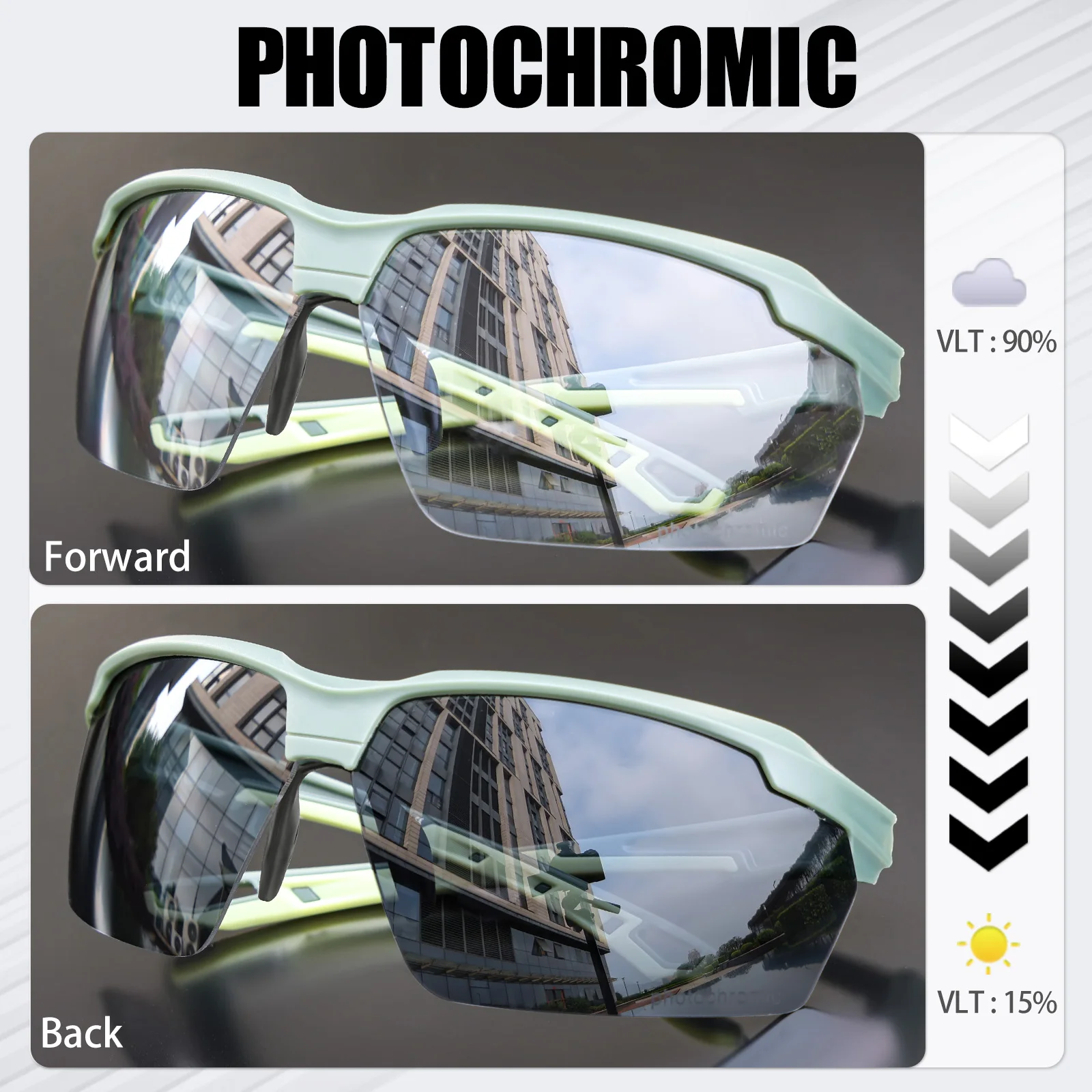 SCVCN Photochromic Cycling Sun - Mountain Biking Sunglasses ulasan dan harga